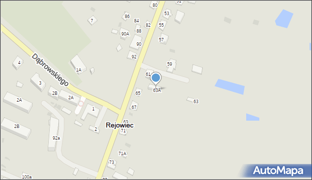 Rejowiec, Kościuszki Tadeusza, gen., 63A, mapa Rejowiec