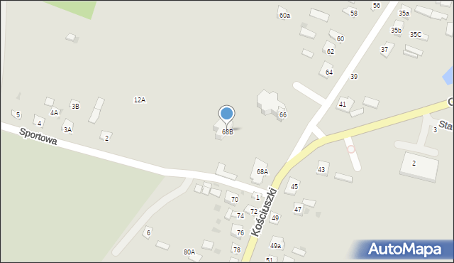 Rejowiec, Kościuszki Tadeusza, gen., 68B, mapa Rejowiec