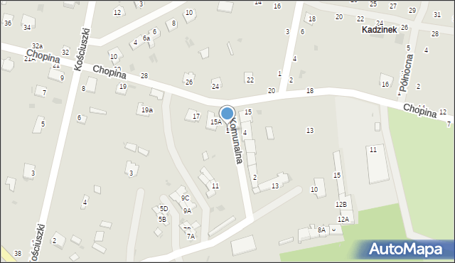 Rejowiec Fabryczny, Komunalna, 1, mapa Rejowiec Fabryczny