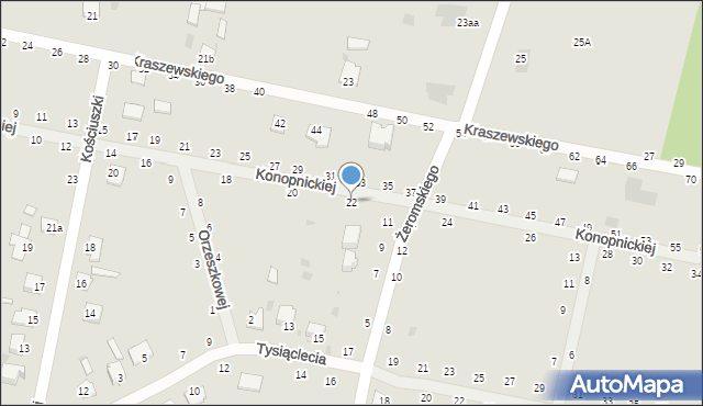 Rejowiec Fabryczny, Konopnickiej Marii, 22, mapa Rejowiec Fabryczny