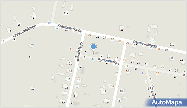 Rejowiec Fabryczny, Konopnickiej Marii, 7, mapa Rejowiec Fabryczny