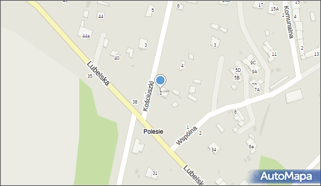 Rejowiec Fabryczny, Kościuszki Tadeusza, gen., 2, mapa Rejowiec Fabryczny