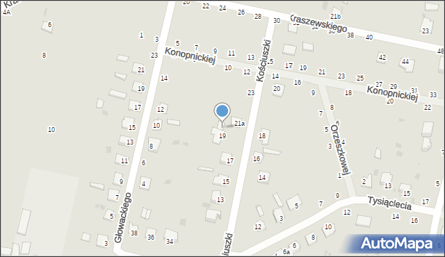 Rejowiec Fabryczny, Kościuszki Tadeusza, gen., 21, mapa Rejowiec Fabryczny