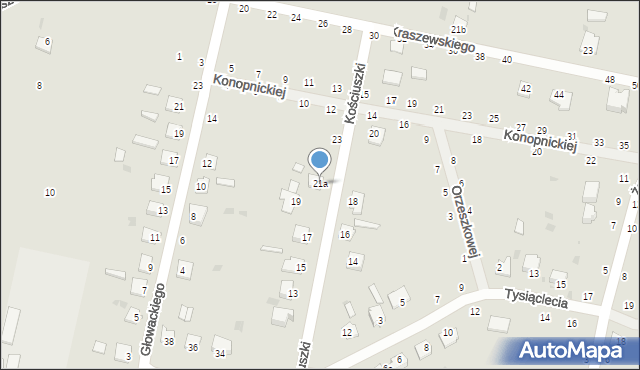 Rejowiec Fabryczny, Kościuszki Tadeusza, gen., 21a, mapa Rejowiec Fabryczny