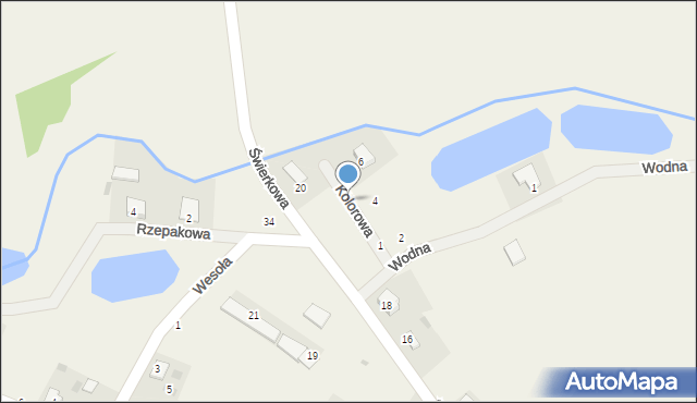 Rękawczyn, Kolorowa, 3, mapa Rękawczyn