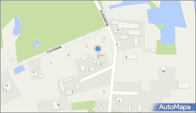 Rembertów, Kościelna, 11, mapa Rembertów