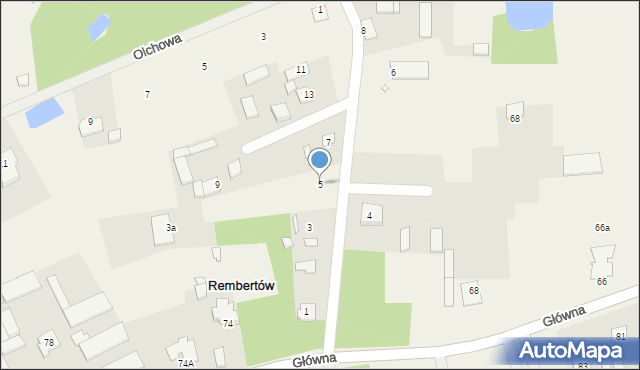 Rembertów, Kościelna, 5, mapa Rembertów