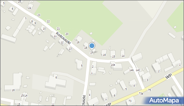 Resko, Kościuszki Tadeusza, gen., 17, mapa Resko