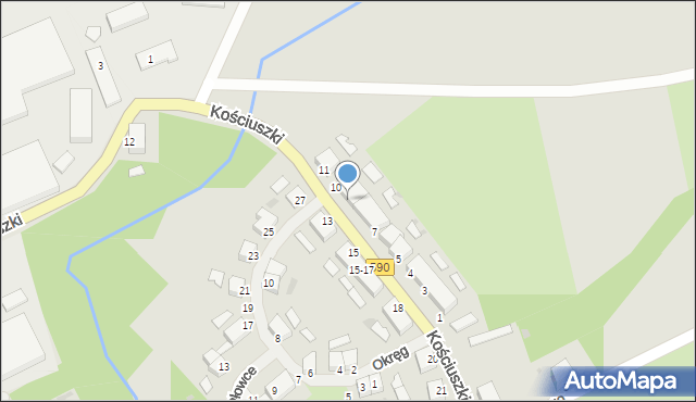 Reszel, Kościuszki Tadeusza, gen., 9, mapa Reszel