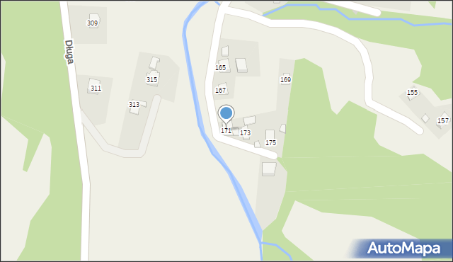 Rogi, Kościelna, 171, mapa Rogi
