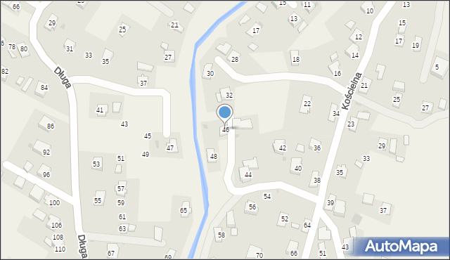 Rogi, Kościelna, 46, mapa Rogi