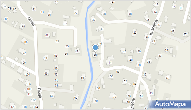 Rogi, Kościelna, 48, mapa Rogi