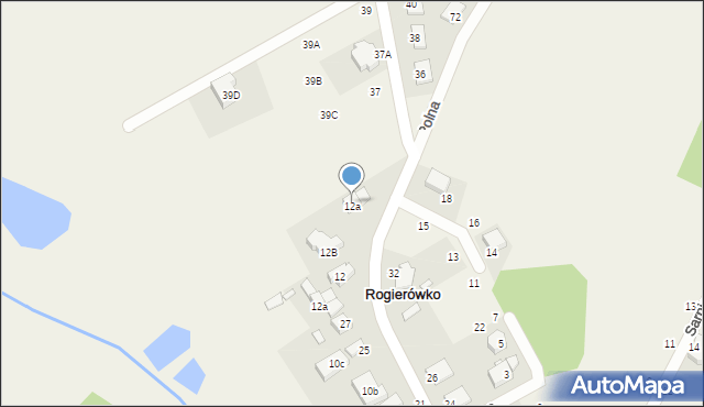 Rogierówko, Kościuszki Tadeusza, gen., 33, mapa Rogierówko