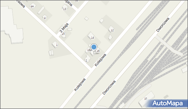 Rogów, Kolejowa, 18, mapa Rogów