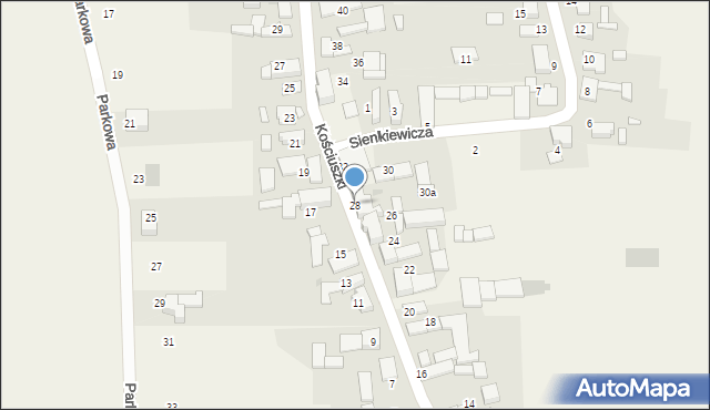 Rogów Opolski, Kościuszki Tadeusza, gen., 28, mapa Rogów Opolski