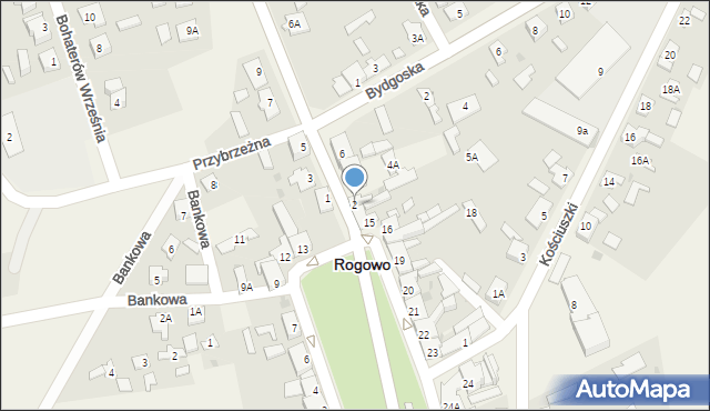 Rogowo, Kolejowa, 2, mapa Rogowo