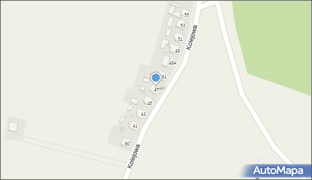 Rogowo, Kolejowa, 47, mapa Rogowo