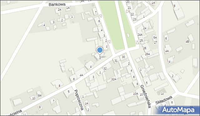 Rogowo, Kościelna, 2, mapa Rogowo