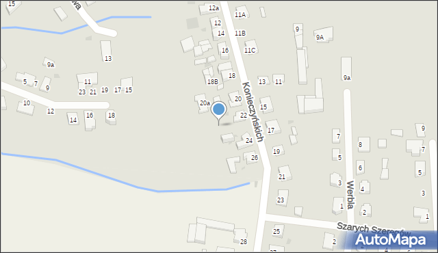 Rogoźno, Konieczyńskich, 22b, mapa Rogoźno