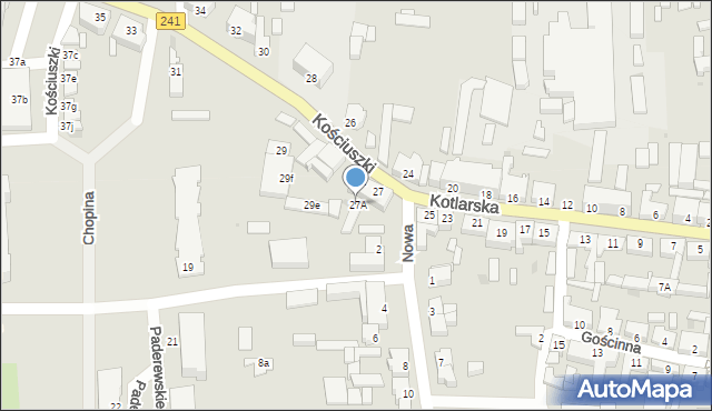 Rogoźno, Kościuszki Tadeusza, gen., 27A, mapa Rogoźno