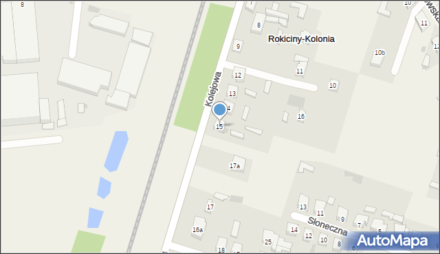 Rokiciny-Kolonia, Kolejowa, 15, mapa Rokiciny-Kolonia