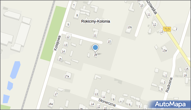 Rokiciny-Kolonia, Kolejowa, 16, mapa Rokiciny-Kolonia