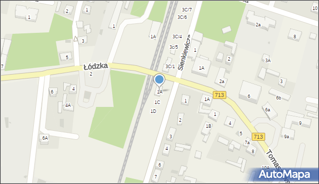 Rokiciny-Kolonia, Kolejowa, 1A, mapa Rokiciny-Kolonia