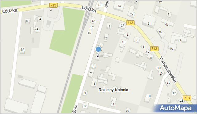 Rokiciny-Kolonia, Kolejowa, 4/5, mapa Rokiciny-Kolonia
