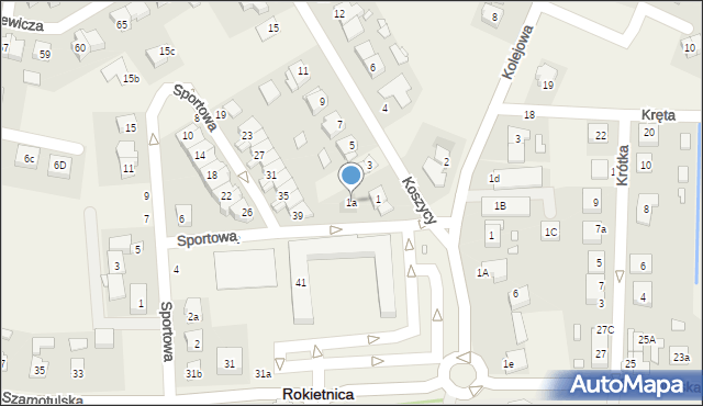 Rokietnica, Koszycy, 1a, mapa Rokietnica