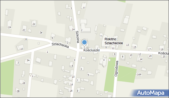 Rokitno Szlacheckie, Kościuszki Tadeusza, gen., 1, mapa Rokitno Szlacheckie