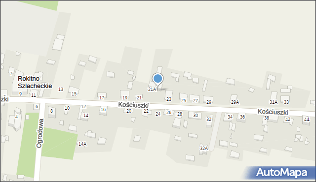 Rokitno Szlacheckie, Kościuszki Tadeusza, gen., 21B, mapa Rokitno Szlacheckie