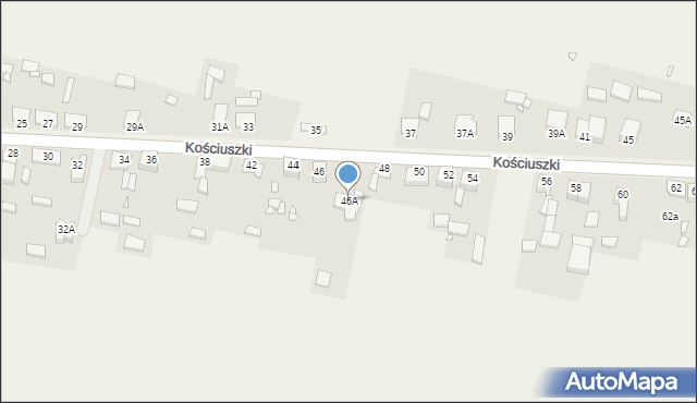 Rokitno Szlacheckie, Kościuszki Tadeusza, gen., 46A, mapa Rokitno Szlacheckie