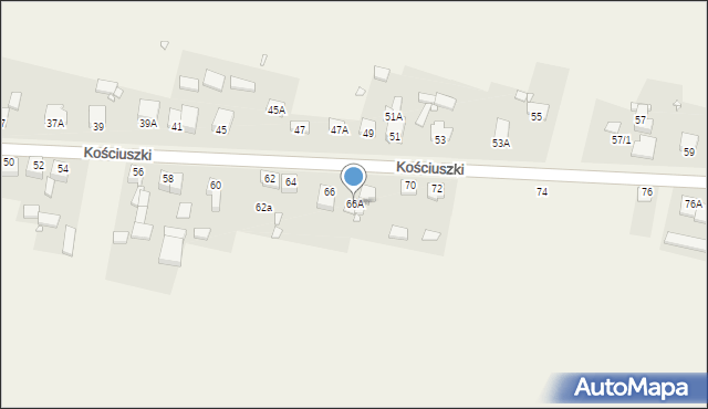 Rokitno Szlacheckie, Kościuszki Tadeusza, gen., 66A, mapa Rokitno Szlacheckie