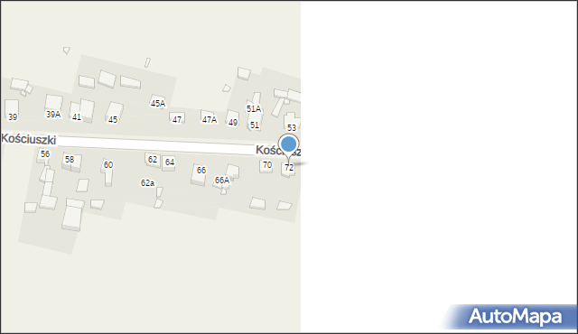 Rokitno Szlacheckie, Kościuszki Tadeusza, gen., 72, mapa Rokitno Szlacheckie
