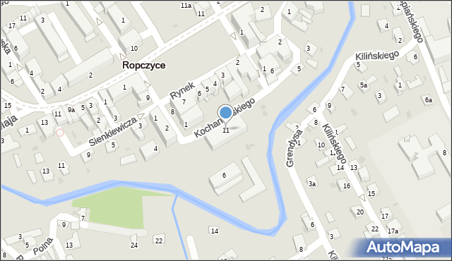 Ropczyce, Kochanowskiego Jana, 11, mapa Ropczyce
