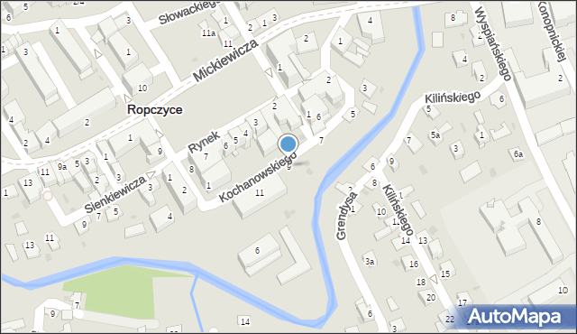Ropczyce, Kochanowskiego Jana, 9, mapa Ropczyce