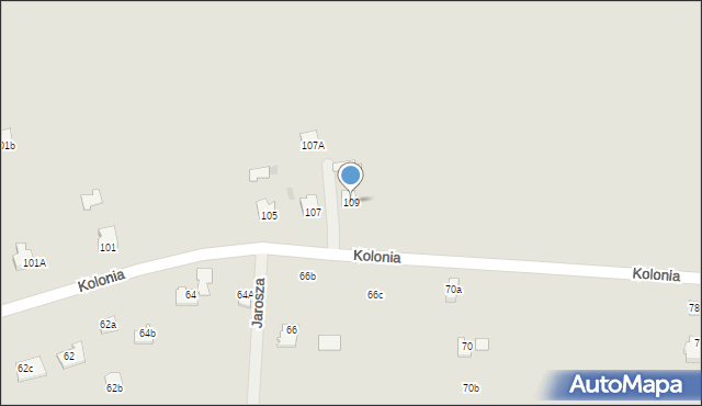 Ropczyce, Kolonia, 109, mapa Ropczyce