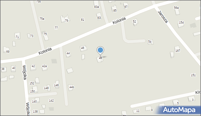 Ropczyce, Kolonia, 48, mapa Ropczyce