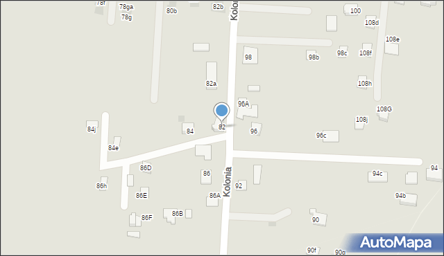 Ropczyce, Kolonia, 82, mapa Ropczyce