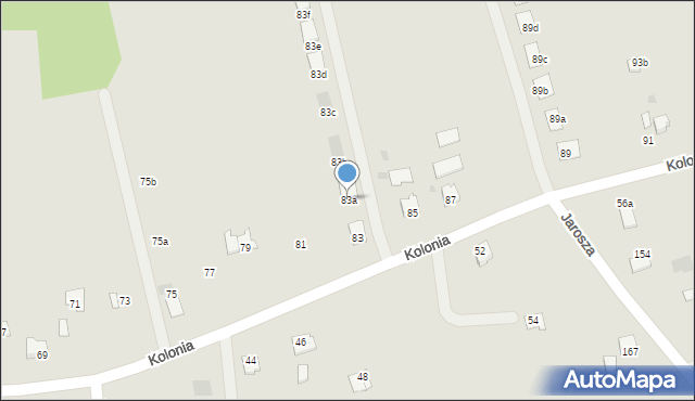 Ropczyce, Kolonia, 83a, mapa Ropczyce