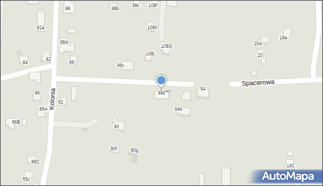 Ropczyce, Kolonia, 94c, mapa Ropczyce