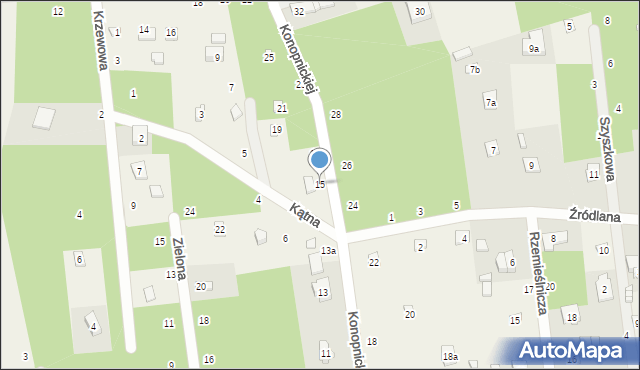 Rosanów, Konopnickiej Marii, 15, mapa Rosanów