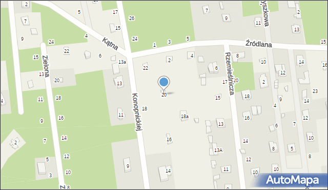 Rosanów, Konopnickiej Marii, 20, mapa Rosanów