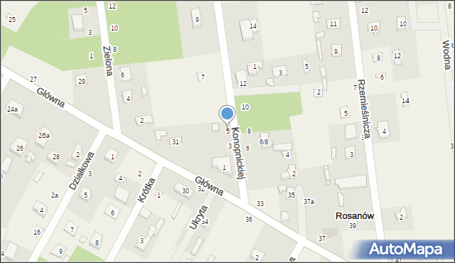 Rosanów, Konopnickiej Marii, 5, mapa Rosanów