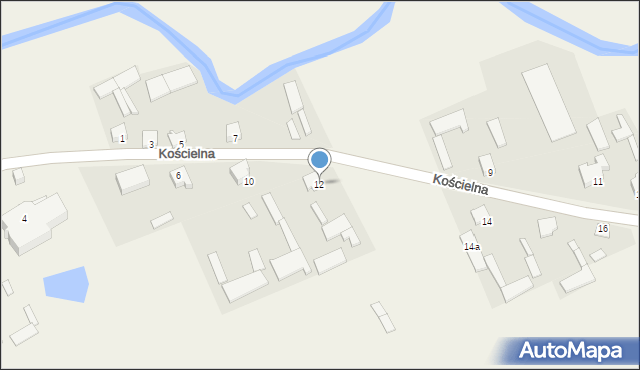 Rosochate Kościelne, Kościelna, 12, mapa Rosochate Kościelne