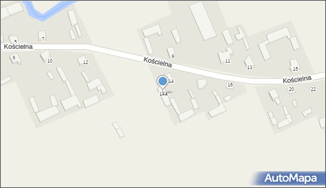 Rosochate Kościelne, Kościelna, 14a, mapa Rosochate Kościelne