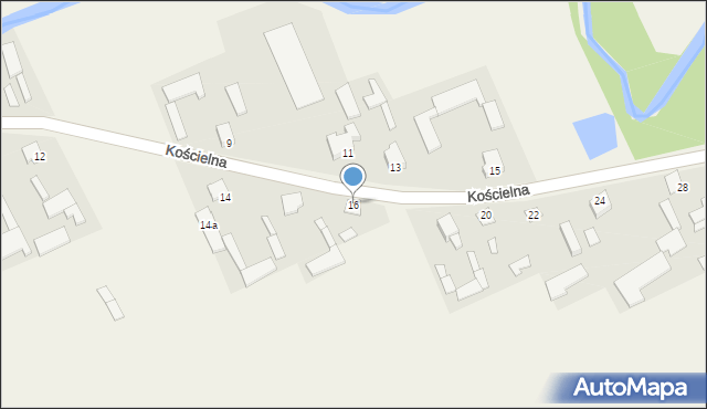 Rosochate Kościelne, Kościelna, 16, mapa Rosochate Kościelne