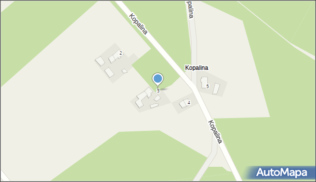 Roszkowice, Kopalina, 3, mapa Roszkowice