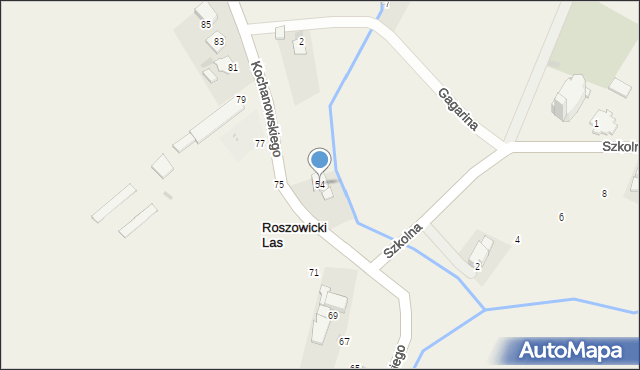 Roszowicki Las, Kochanowskiego Jana, 54, mapa Roszowicki Las