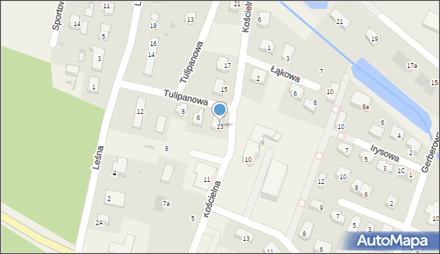 Rotmanka, Kościelna, 13, mapa Rotmanka